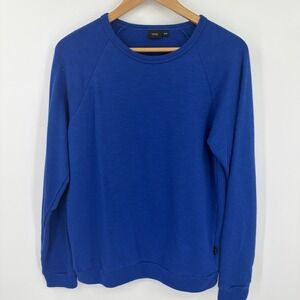 Onia Sweatshirt Mens M Royal Blue Crew Neck Pullover French Terry Sweatshirt